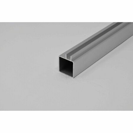 EZTUBE Single Captive Fin Extrusion for 1/4in Panel Panel  Silver, 60in L x 1in W x 1in H 100-250-5